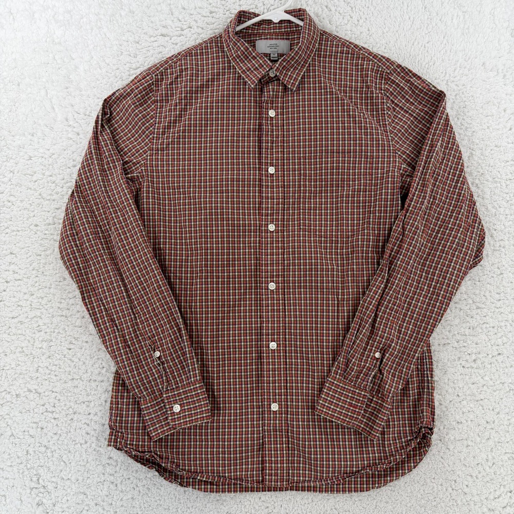 Jack Spade Mens Medium Multicolor Check Long Sleeve Button Down Shirt M
